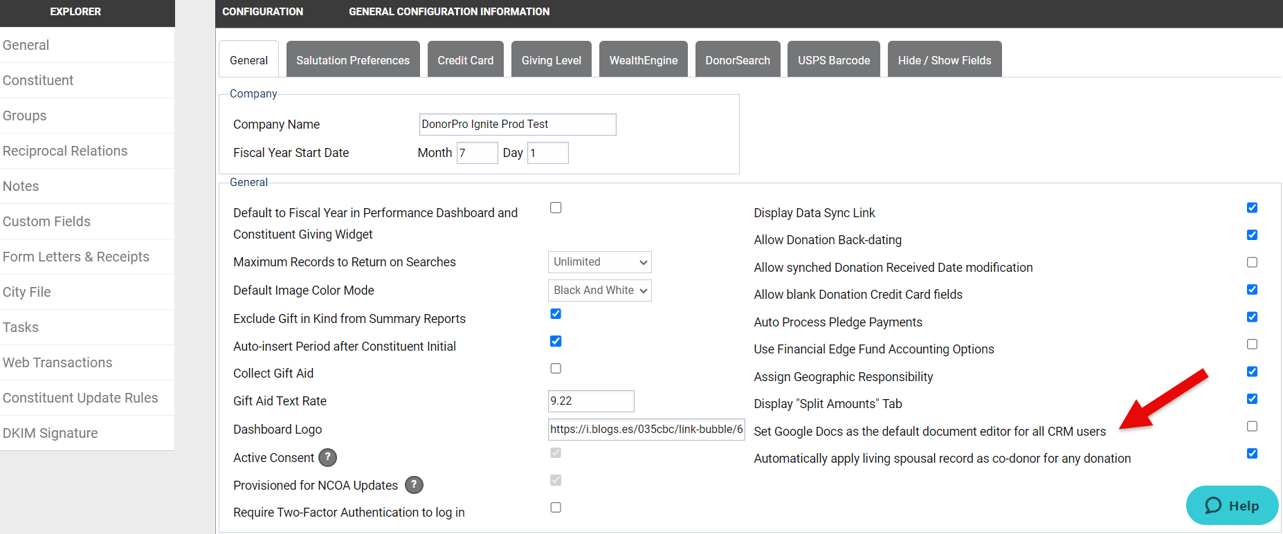 Salsa Configure Google Docs as Default Word Processor - General Configuration.png
