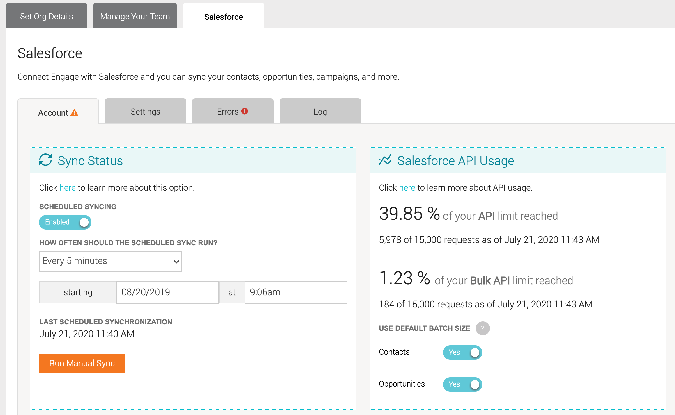 Callback api